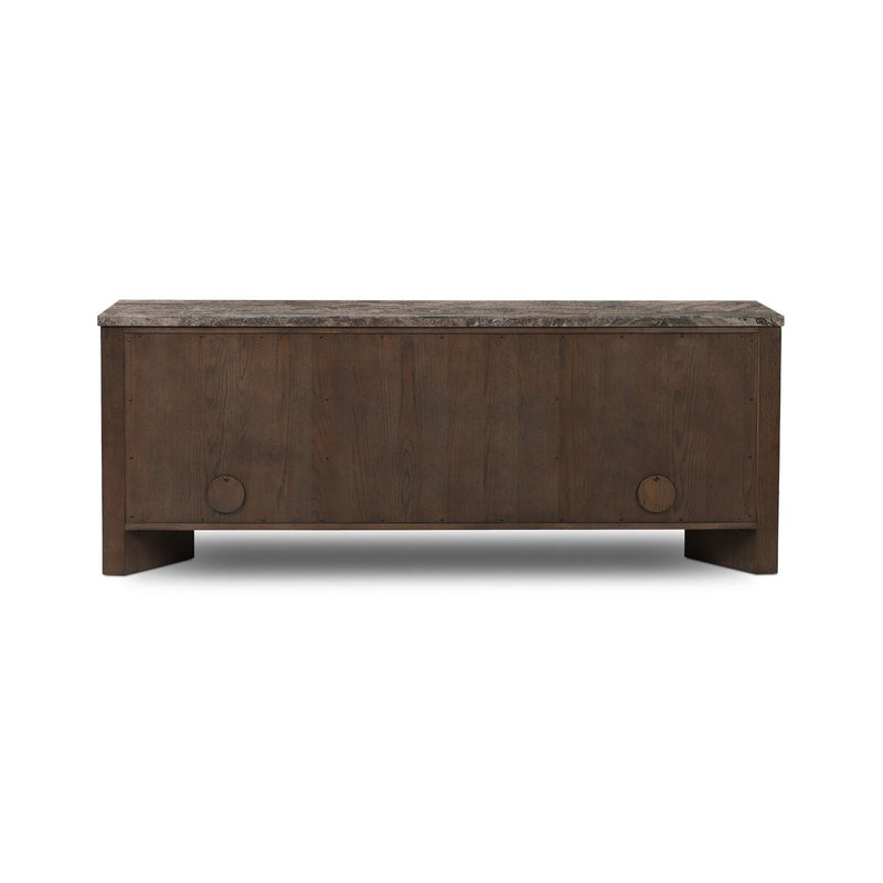 Lawson Media Console - Brown Oak Veneer