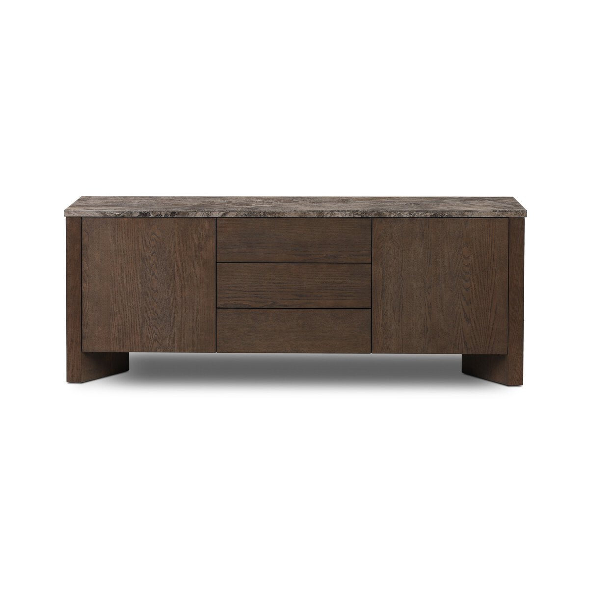 Lawson Media Console - Brown Oak Veneer