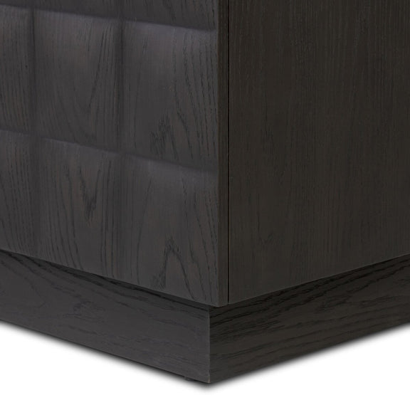 Swell Media Console - Dry Black Oak Veneer
