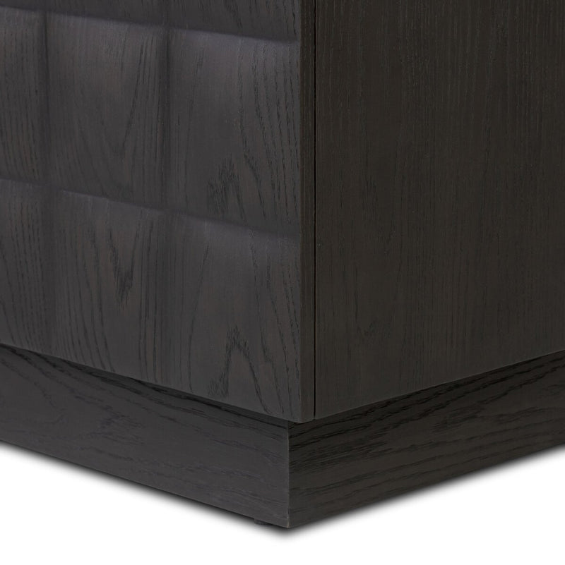 Swell Media Console - Dry Black Oak Veneer