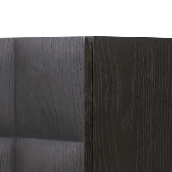 Swell Media Console - Dry Black Oak Veneer