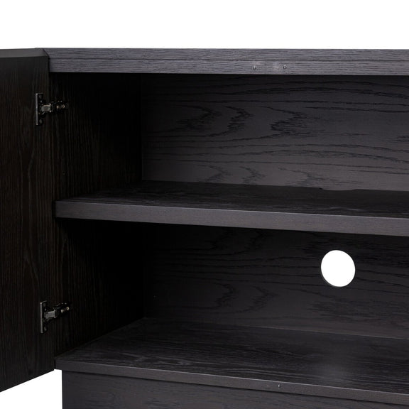 Swell Media Console - Dry Black Oak Veneer