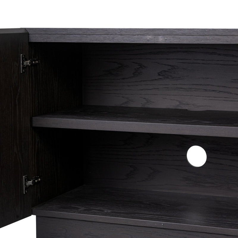 Swell Media Console - Dry Black Oak Veneer