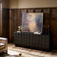 Swell Media Console - Dry Black Oak Veneer