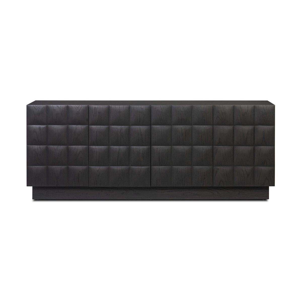 Swell Media Console - Dry Black Oak Veneer