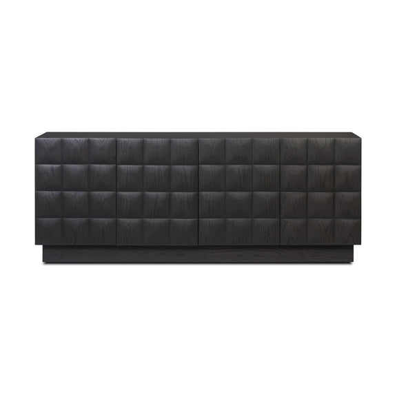 Swell Media Console - Dry Black Oak Veneer