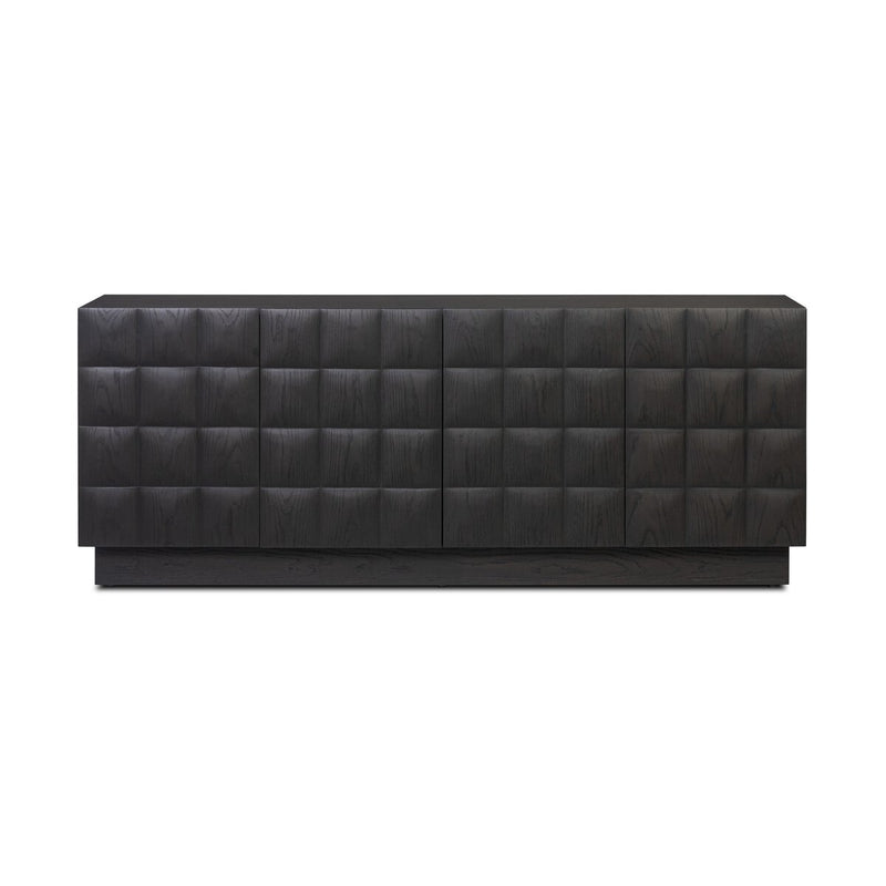 Swell Media Console - Dry Black Oak Veneer
