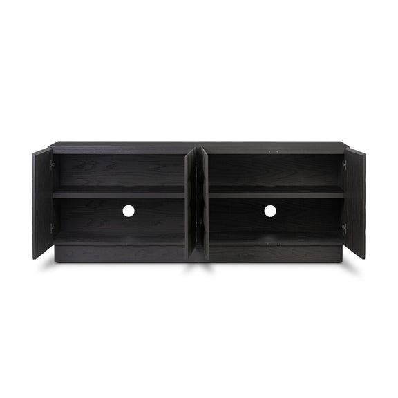 Swell Media Console - Dry Black Oak Veneer