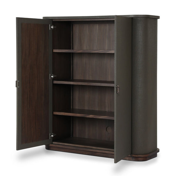 Berlin Cabinet - Dark Green Lacquered Linen