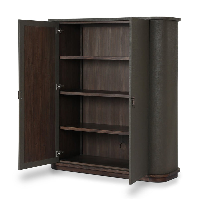 Berlin Cabinet - Dark Green Lacquered Linen
