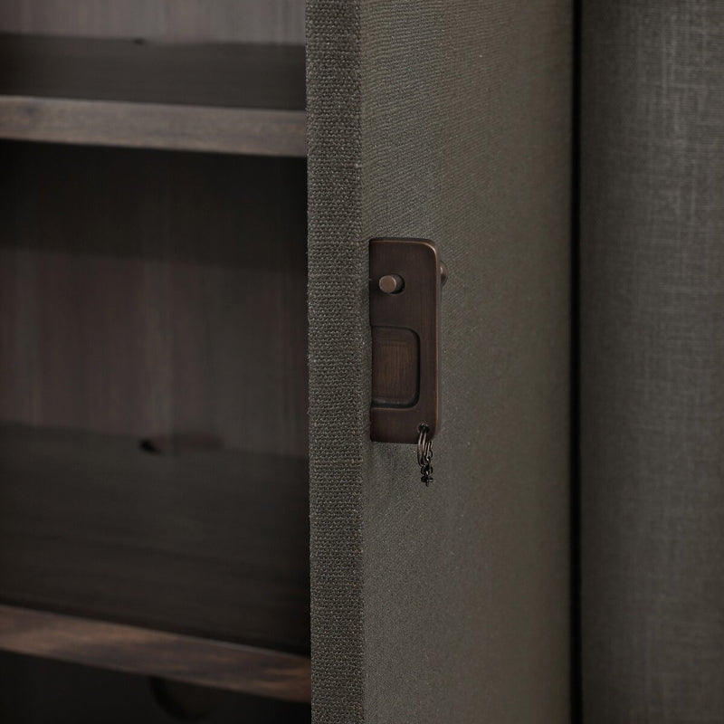 Berlin Cabinet - Dark Green Lacquered Linen