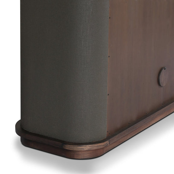 Berlin Cabinet - Dark Green Lacquered Linen