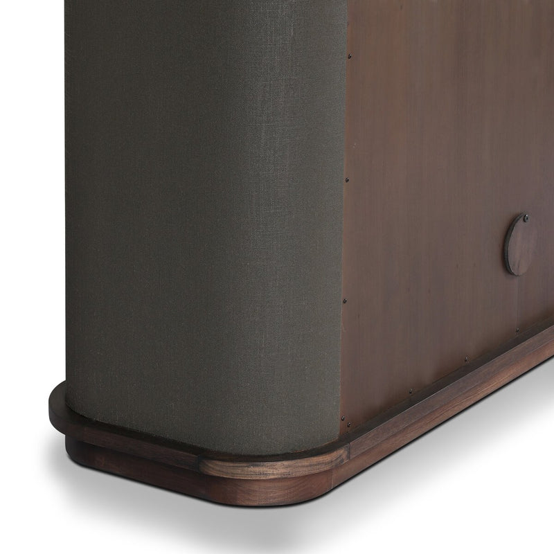Berlin Cabinet - Dark Green Lacquered Linen