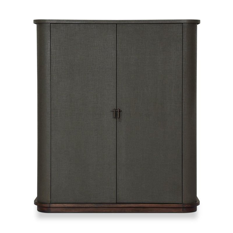 Berlin Cabinet - Dark Green Lacquered Linen