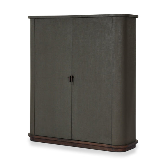 Berlin Cabinet - Dark Green Lacquered Linen