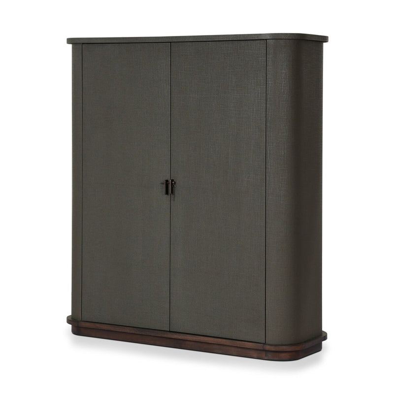 Berlin Cabinet - Dark Green Lacquered Linen
