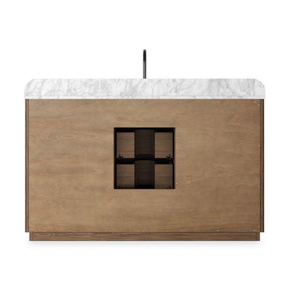 Malden Single Wide Vanity - Satin Espresso Oak Veneer