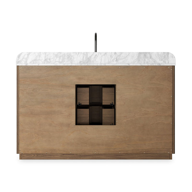 Malden Single Wide Vanity - Satin Espresso Oak Veneer