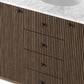 Malden Single Wide Vanity - Satin Espresso Oak Veneer