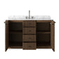 Malden Single Wide Vanity - Satin Espresso Oak Veneer