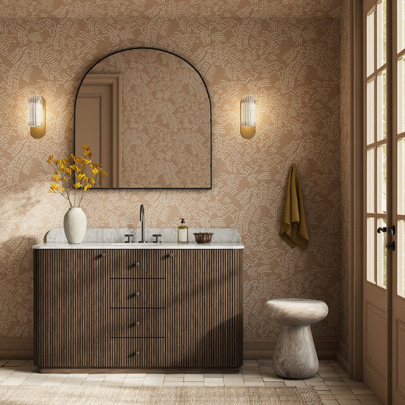 Malden Single Wide Vanity - Satin Espresso Oak Veneer