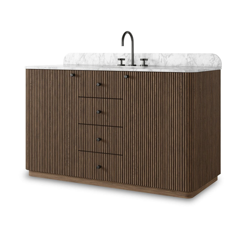 Malden Single Wide Vanity - Satin Espresso Oak Veneer
