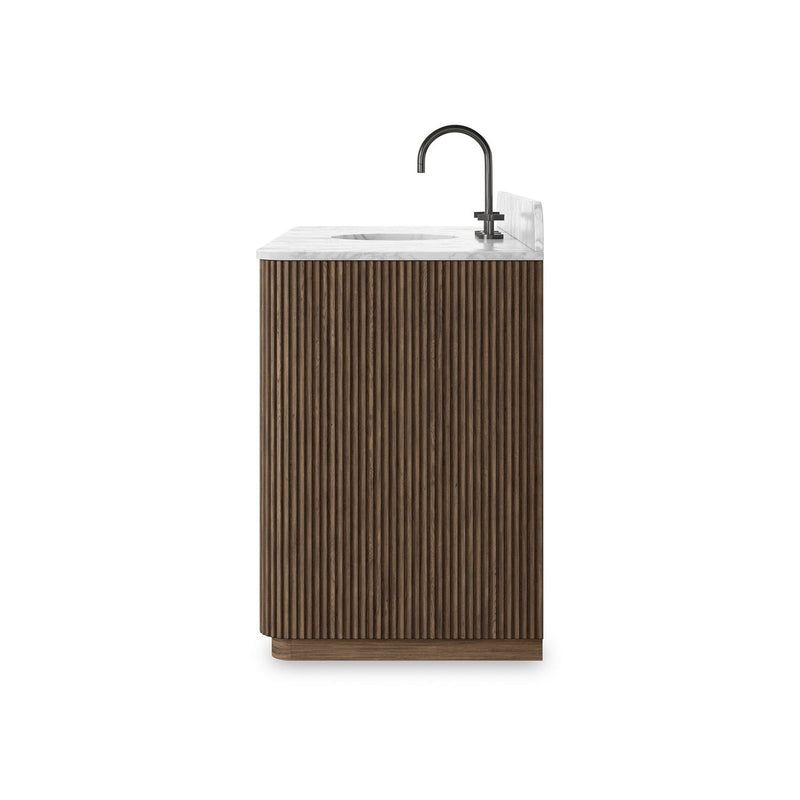 Malden Single Wide Vanity - Satin Espresso Oak Veneer