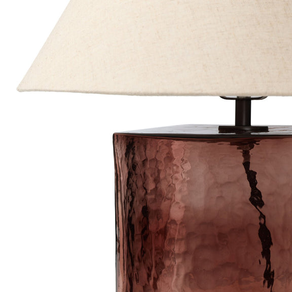 Saylor Table Lamp - Brown Cast Glass