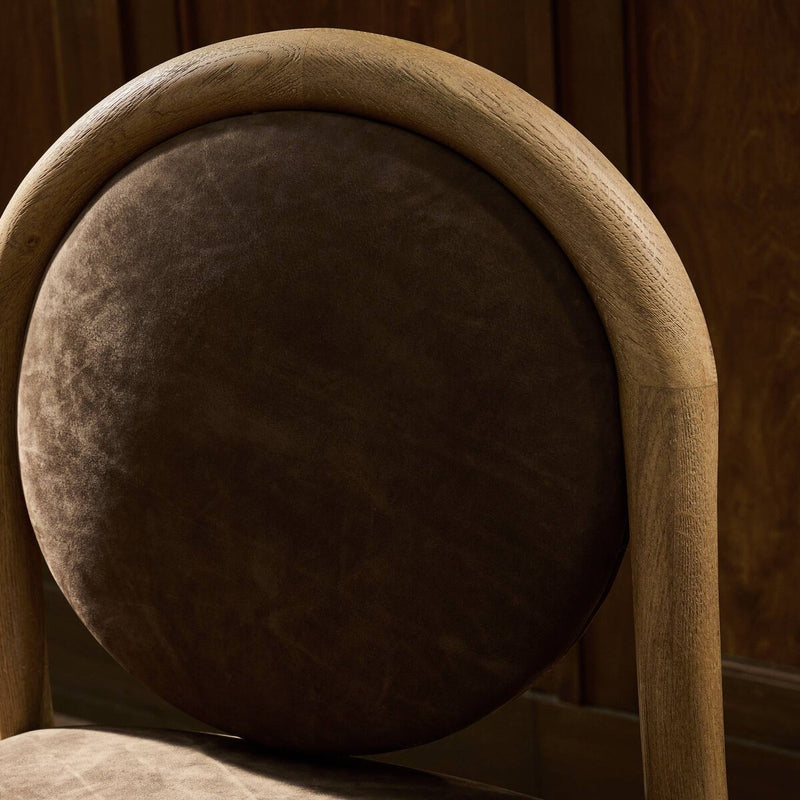 Prentiss Dining Chair - Nubuck Cigar