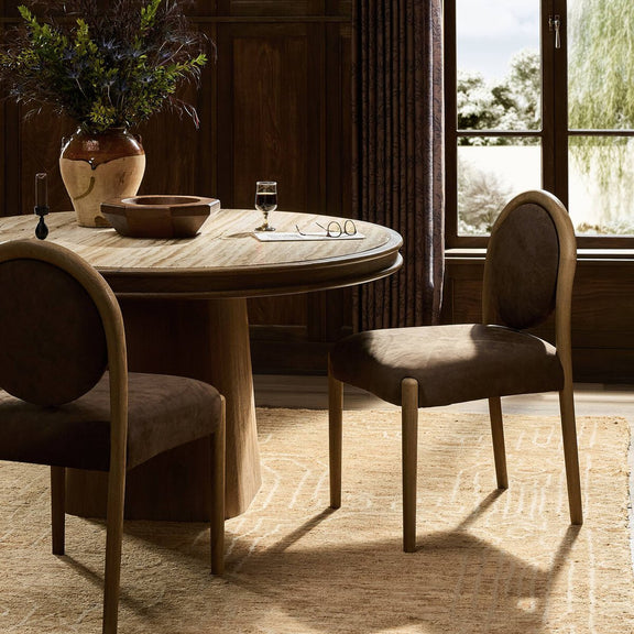 Prentiss Dining Chair - Nubuck Cigar