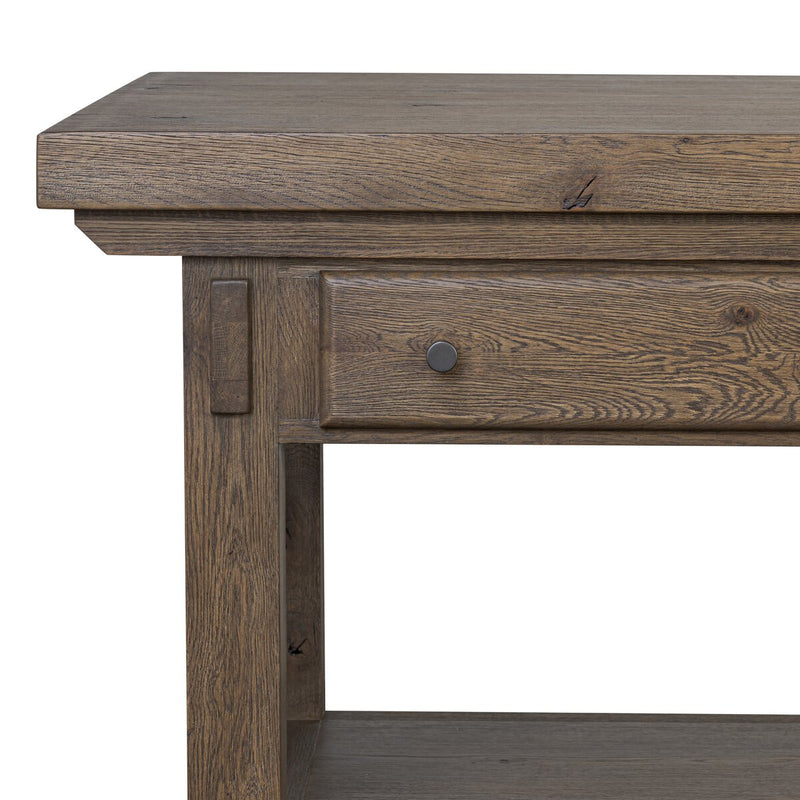 Tobiah Kitchen Island - Brown Oak Veneer