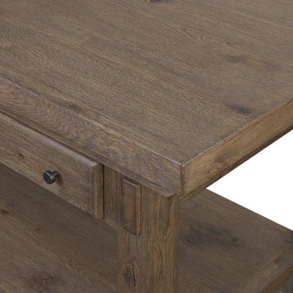 Tobiah Kitchen Island - Brown Oak Veneer