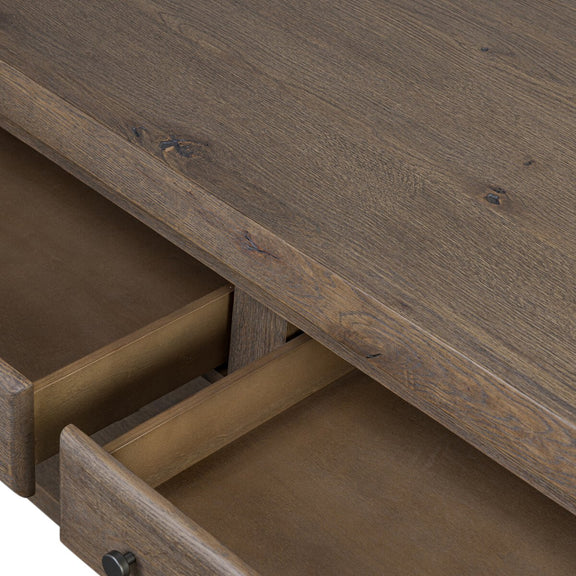 Tobiah Kitchen Island - Brown Oak Veneer