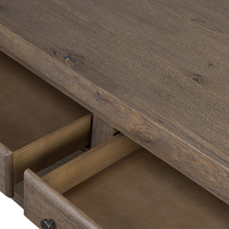 Tobiah Kitchen Island - Brown Oak Veneer