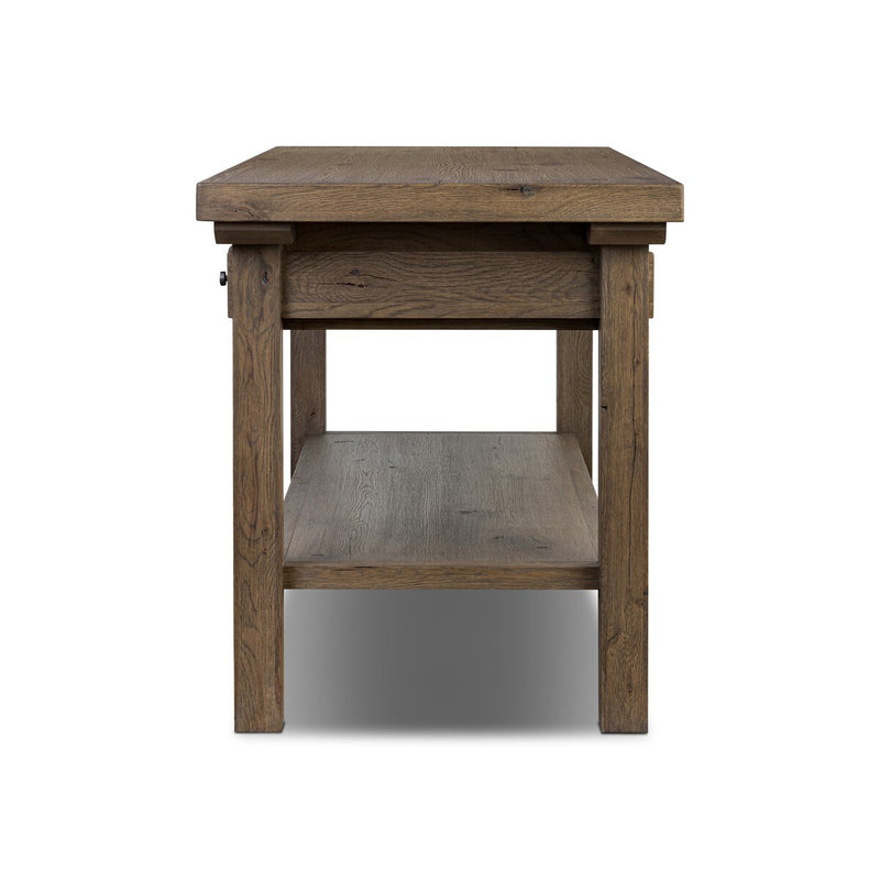 Tobiah Kitchen Island - Brown Oak Veneer