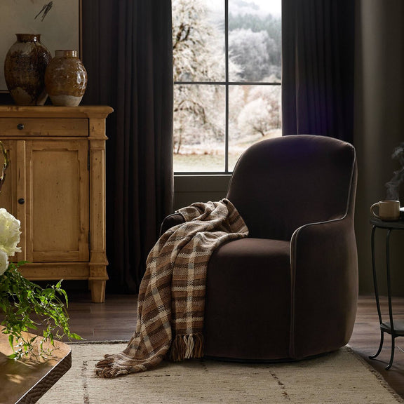 Berkley Swivel Chair - Surrey Cocoa