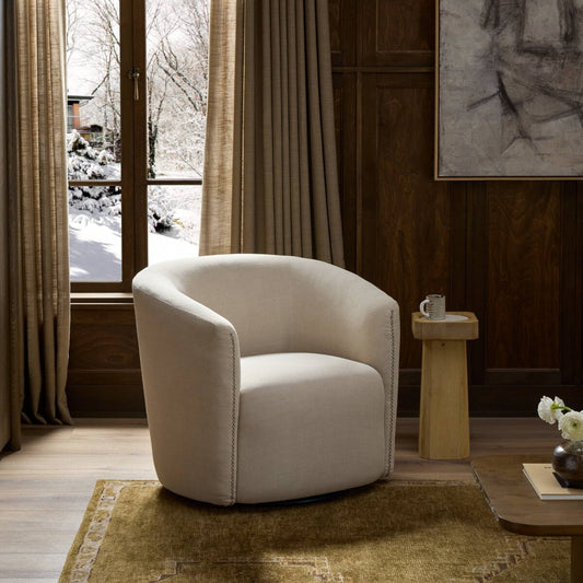 Salena Swivel Chair - Broadway Dune