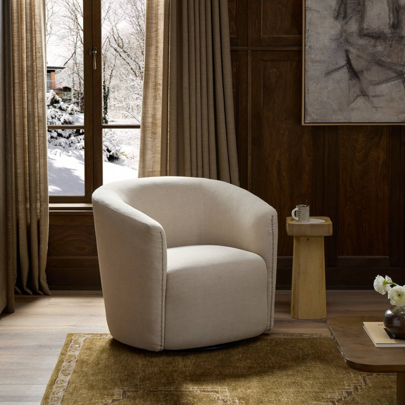 Salena Swivel Chair - Broadway Dune