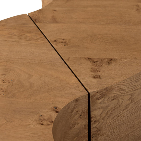 Rue Coffee Table - Barley Medium Burl Oak
