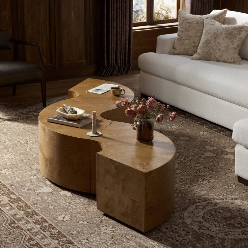 Rue Coffee Table - Barley Medium Burl Oak