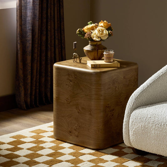 Talessi End Table - Wheat Medium Burl Oak