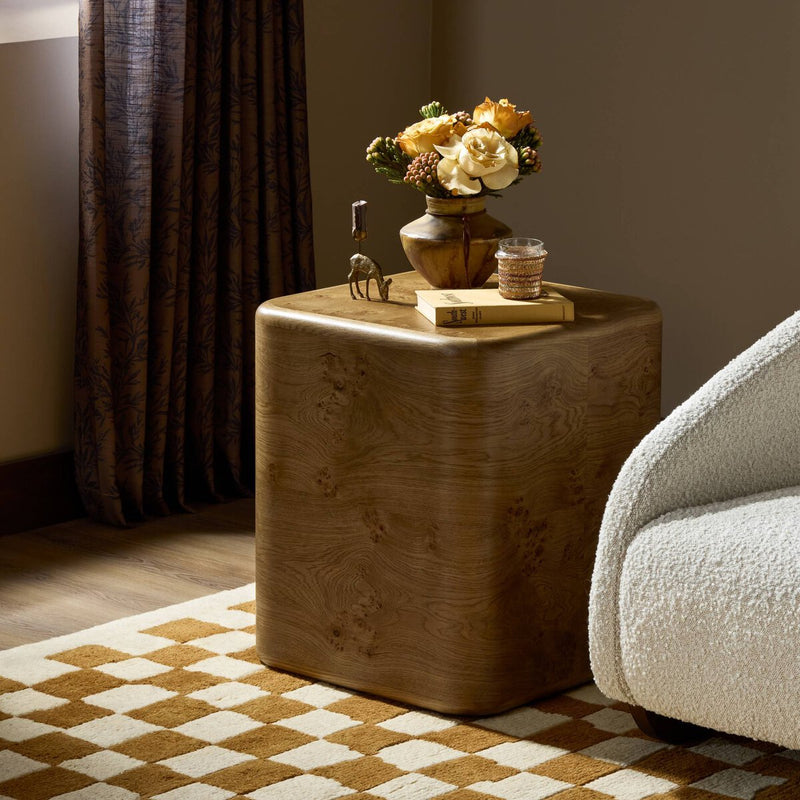 Talessi End Table - Wheat Medium Burl Oak