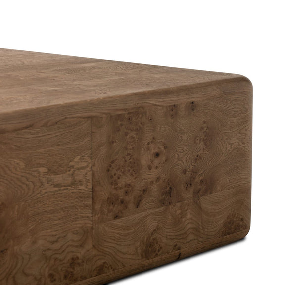 Talessi Square Coffee Table - Wheat Medium Burl Oak
