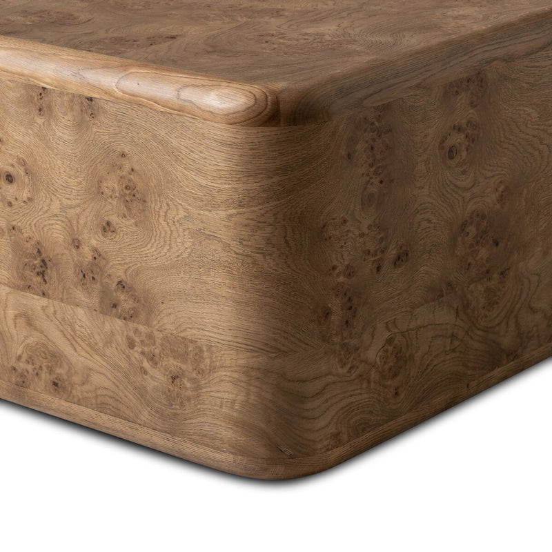 Talessi Square Coffee Table - Wheat Medium Burl Oak