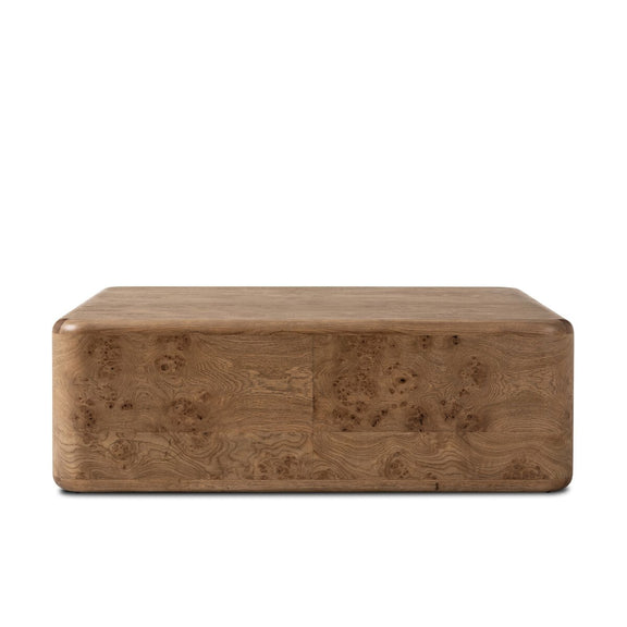 Talessi Square Coffee Table - Wheat Medium Burl Oak
