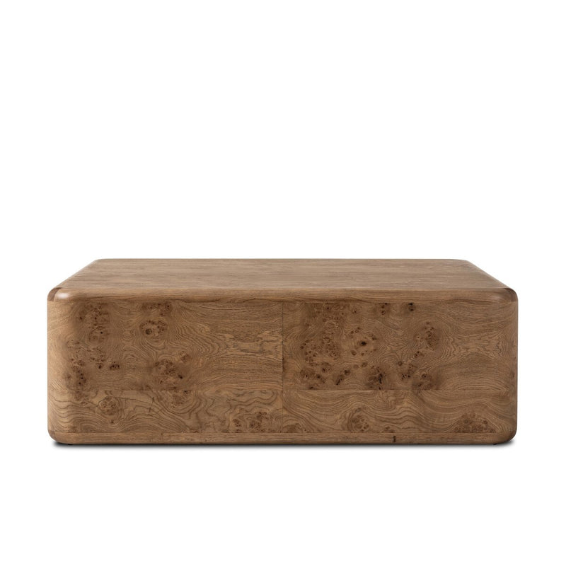 Talessi Square Coffee Table - Wheat Medium Burl Oak