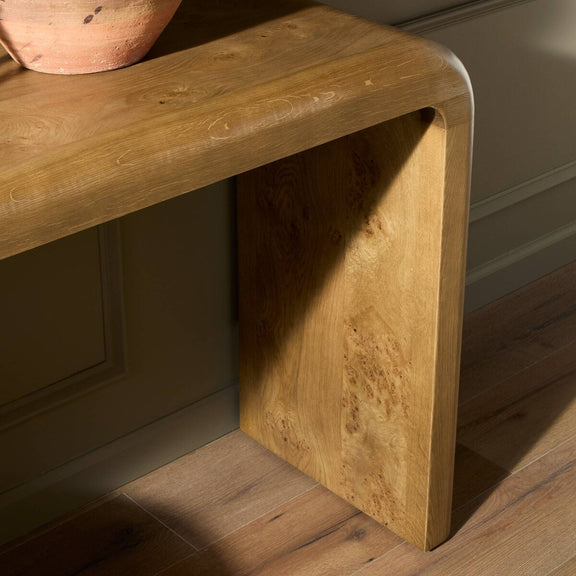 Daven Console Table - Rye Medium Burl Oak Veneer