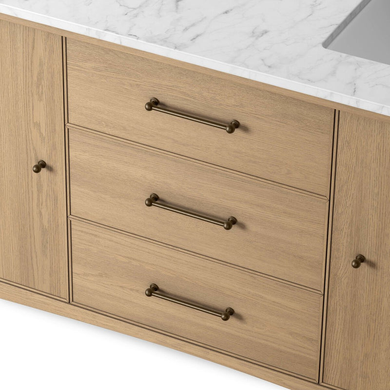 Porter Double Vanity - Satin Light Wash Oak Veneer