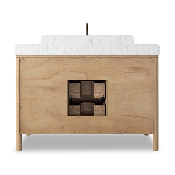 Porter Single Wide Vanity - Satin Light Wash Oak Veneer
