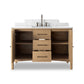 Porter Single Wide Vanity - Satin Light Wash Oak Veneer